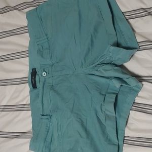 Blue linen shorts